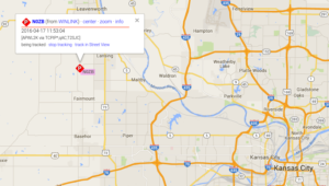 APRS.fi showing Position Report  from WINLINK